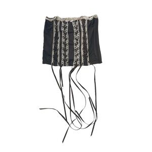 Urban Outfitters Brown Corset top Cropped Lingerie Festival Size XS